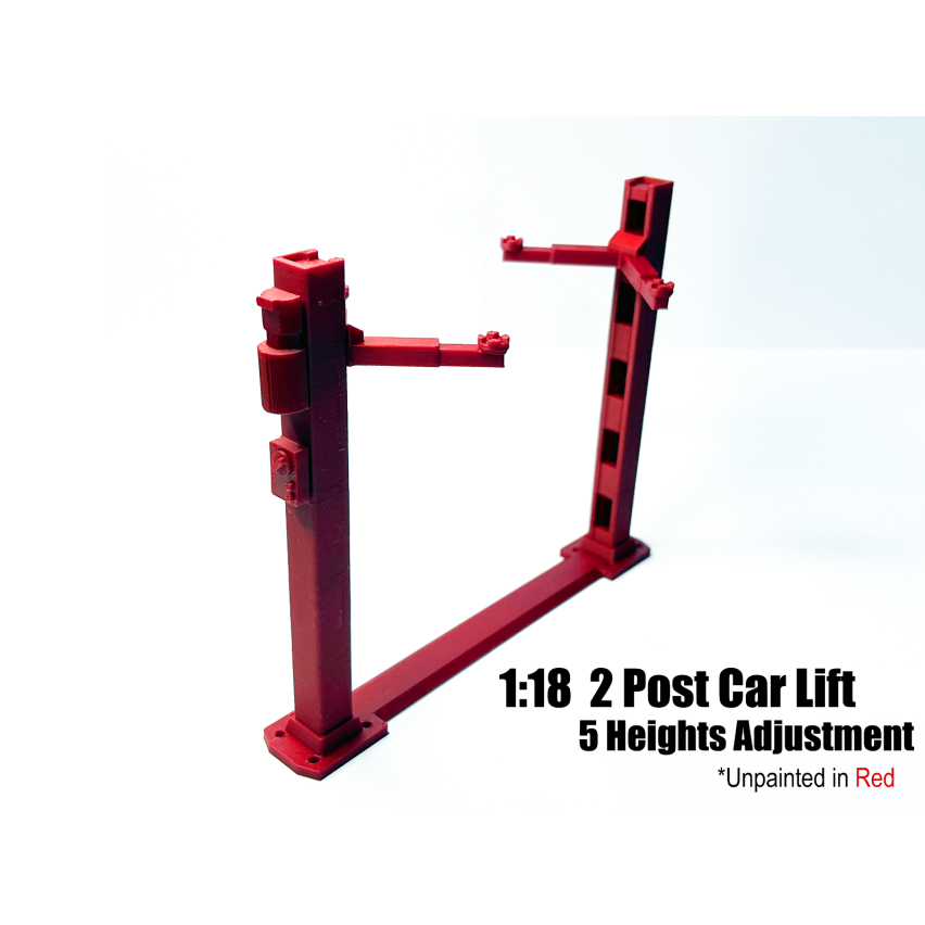 1:18 Scale 2 Post Hydraulic Car Lift Adjustable for diecast model car