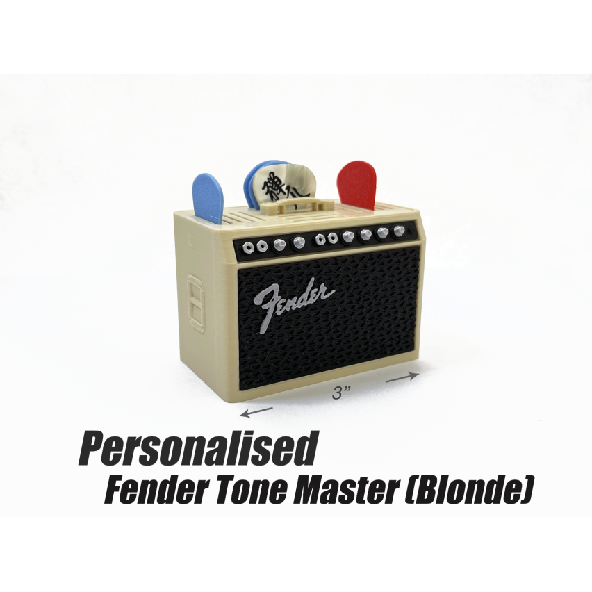 Personalised Guitar Picks Holder Fender Tone Master Guitar Amp Style